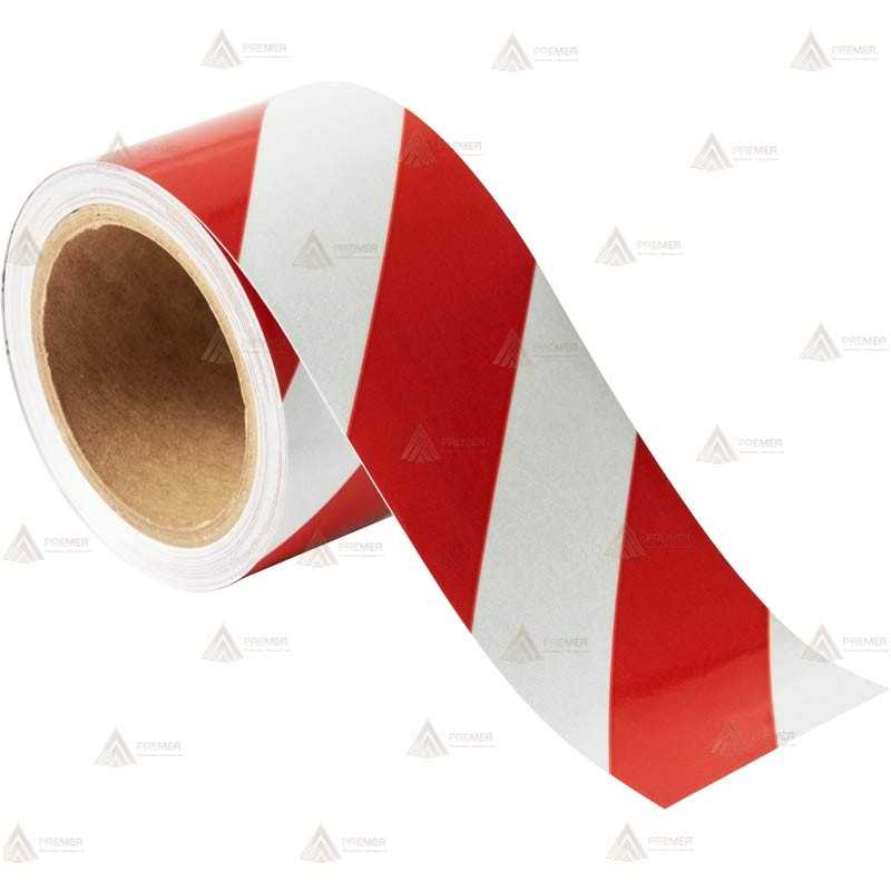Cinta de balización con franjas rojas/blancas. Galga 200 (250m x 8 cm)