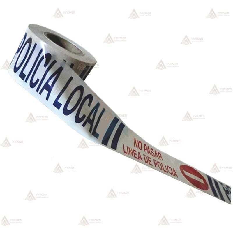 Cinta de balización bicolor para Policía Local. Galga 130 (200m x 10 cm)