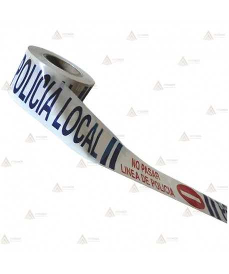 Cinta de balización bicolor para Policía Local. Galga 130 (200m x 10 cm)