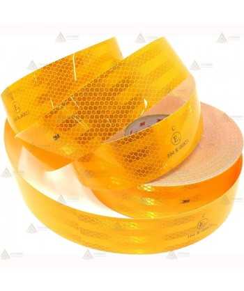 Cinta retrorreflectante tipo SEÑAL V-23 Clase C Marcado ECE104 DG color amarillo