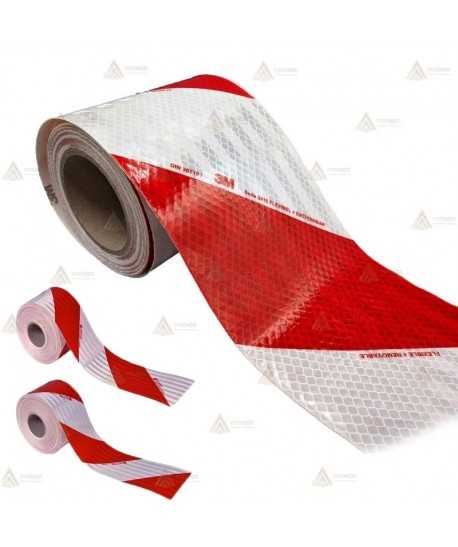 Cinta adhesiva reflectante de Nivel 2  Blanco/Rojo 3M™ 823i