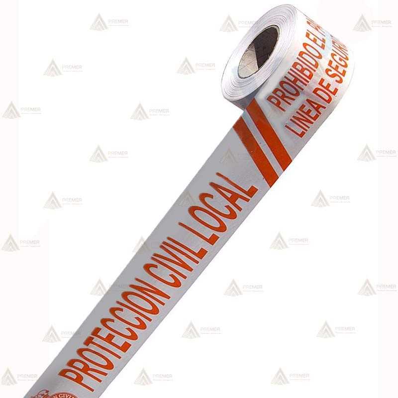 Cinta de balización para Protección Civil. Galga 130 (200 m x 10 cm)
