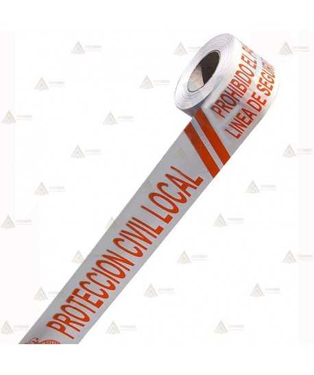 Cinta de balización para Protección Civil. Galga 130 (200 m x 10 cm)
