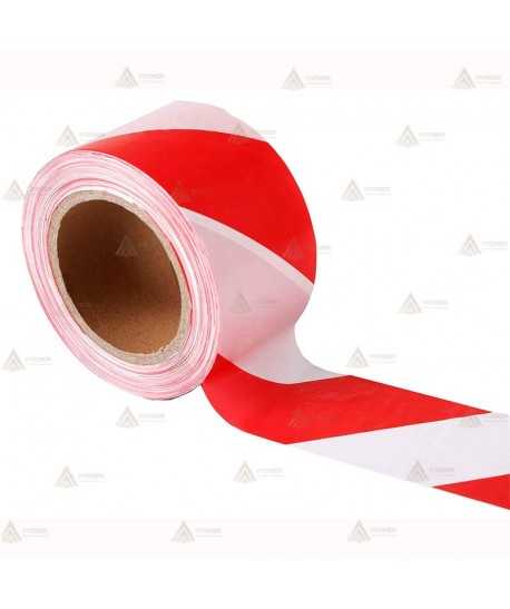Cinta adhesiva de señalización franjas Rojas/blancas (132 m x 5 cm)