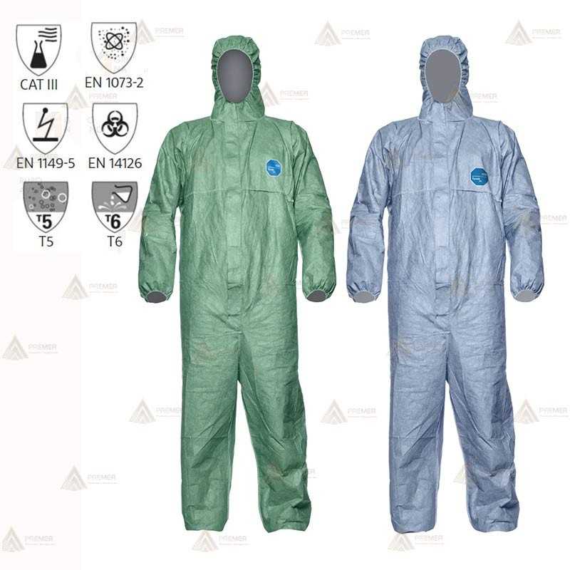 Buzo impermeable y transpirable Tyvek® 500 Xpert  (Tipo 5 y 6) color azul