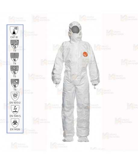 Buzo Tychem 4000 S con calcetín. Tipo 3B, 4B, 5 y 6 (15 Und)