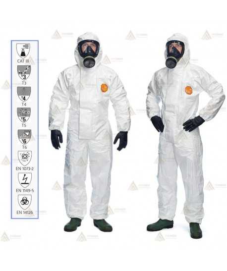 Buzo Tychem 4000 S sin calcetín. Tipo 3B, 4B, 5 y 6 (15 Und)