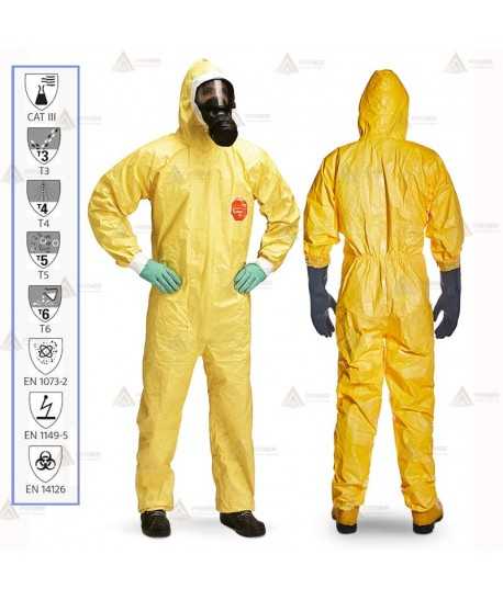 Buzo desechable Tychem 2000 C . Tipo 3B, 4B, 5 y 6   (25 und) color amarillo