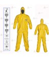 Buzo Tychem 2000 C con calcetines. Tipo 3B, 4B, 5 y 6   color amarillo