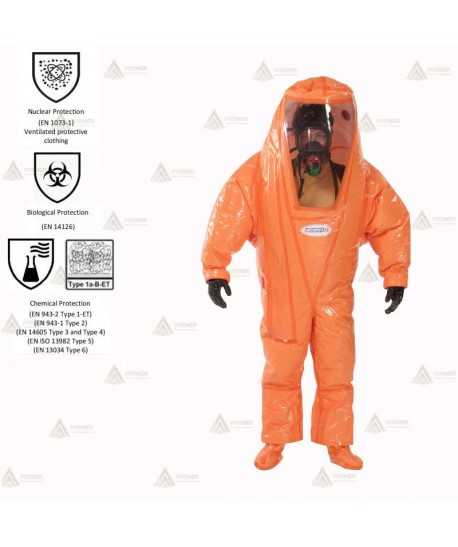 Escafandra ventilada GasGuard T1 Topguard protección ante agentes químicos, biológico y nucleares