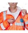 Buzo desechable alta visibilidad TYVEC-500HV color naranja flúor. Tipo 5 y 6