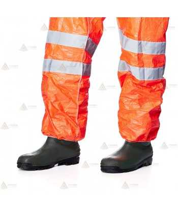 Buzo desechable alta visibilidad TYVEC-500HV color naranja flúor. Tipo 5 y 6