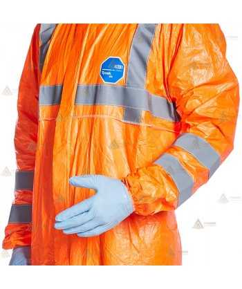 Buzo desechable alta visibilidad TYVEC-500HV color naranja flúor. Tipo 5 y 6