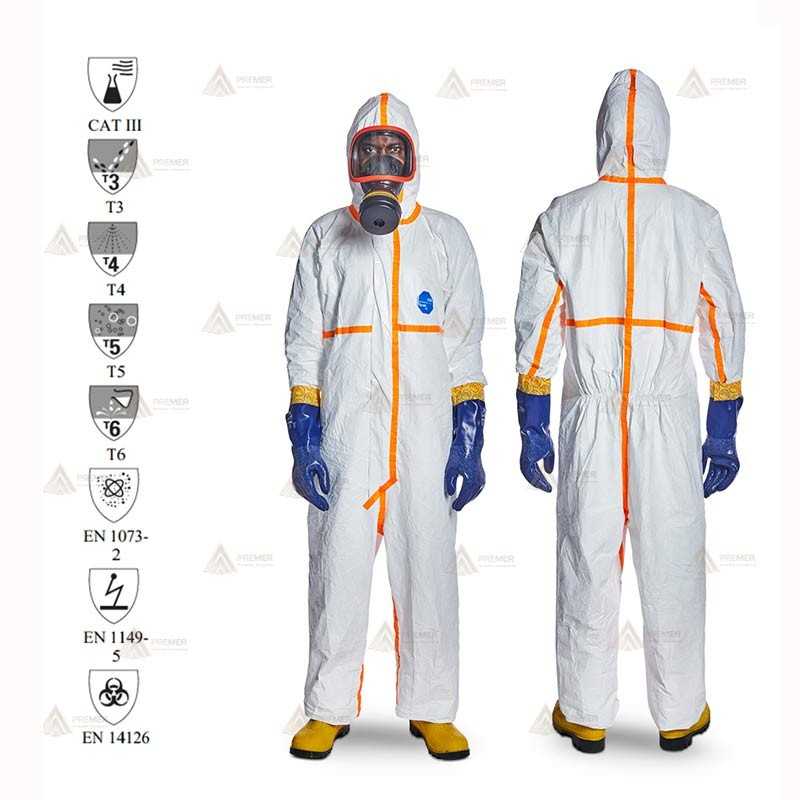 Buzo desechable TYVEC 800 J.  color blanco Tipo 3, 4, 5 y 6