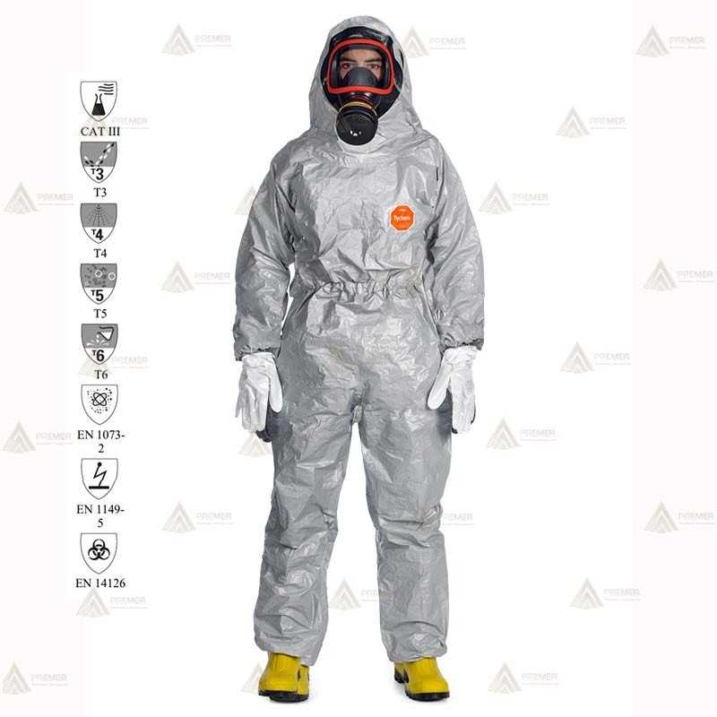 Buzo Tychem® 6000 F FaceSeal. Tipo 3, 4, 5, 6  (1 und)
