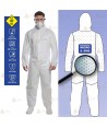 Buzo biztex microcool antiestático, desechable altamente transpirable -Tipo 5 y 6- color blanco