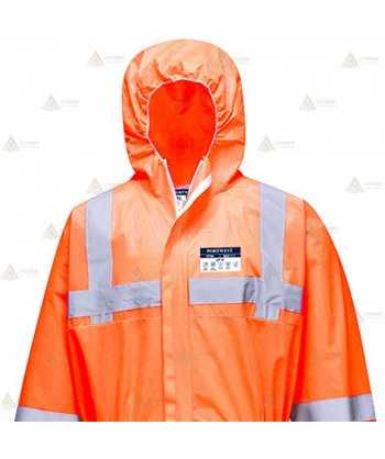 Buzo SMS desechable de  color naranja alta visibilidad Tipo 5 y 6
