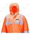 Buzo SMS desechable de  color naranja alta visibilidad Tipo 5 y 6