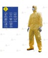 Buzo bacteriológico y protección química. Tipos 3B, 4B, 5, 6