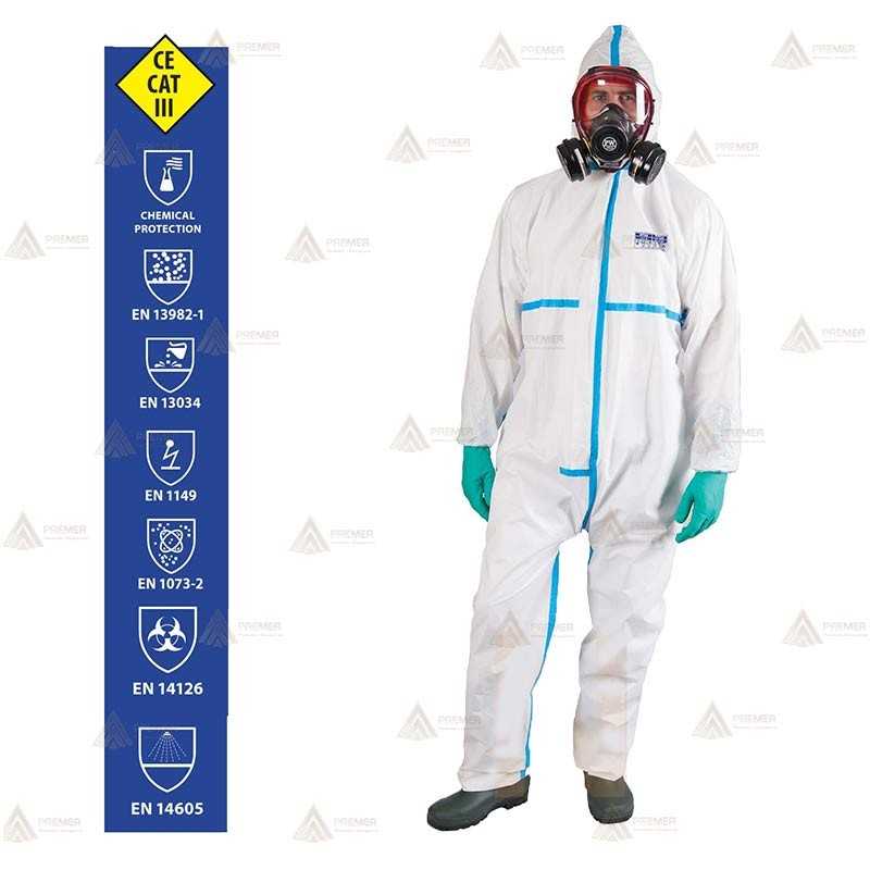Buzo desechable contra agentes infecciosos. Tipo 4, 5, 6