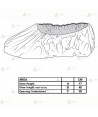 Cubre zapatos protección química y biológica de tres capas de SMS color blanco