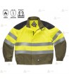 Chaqueta ignífuga con refuerzos para bomberos forestales