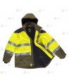 Parka ignífuga e impermeable con refuerzos para bomberos forestales