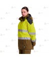 Parka ignífuga e impermeable con refuerzos para bomberos forestales
