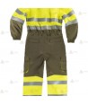Buzo ignífugo con refuerzos y alta visibilidad para bomberos forestales