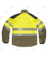Chaqueta softshell ignífuga con refuerzos para bomberos forestales
