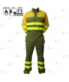 Buzo ignífugo de alta visibilidad para bomberos forestales