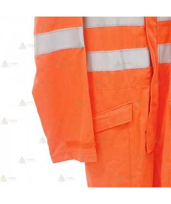 Buzo ignífugo de alta visibilidad con refuerzos para bomberos forestales