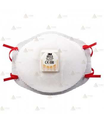Mascarilla 3M 8833 con válvula para partículas, FFP3 NR D (Pack 10)