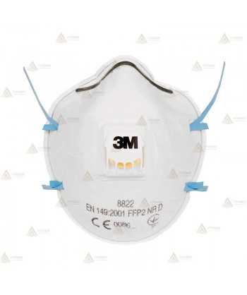 Mascarilla 3M 8822 con válvula para partículas, FFP2 NR D (Pack 10)