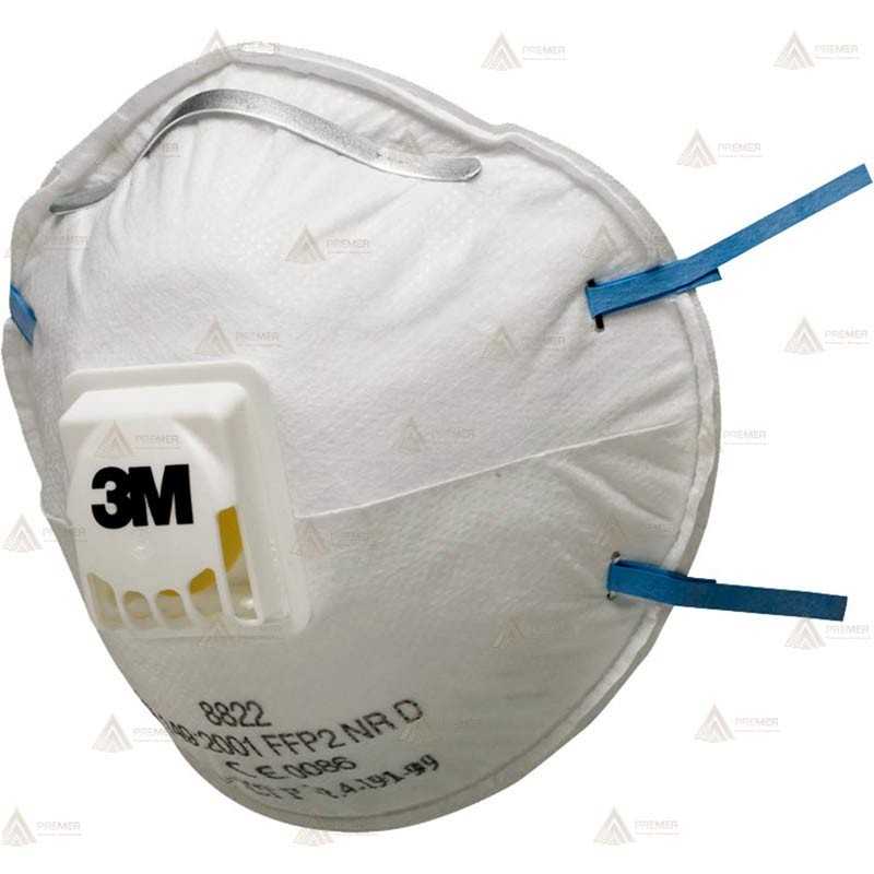 Mascarilla 3M 8822 con válvula para partículas, FFP2 NR D (Pack 10)