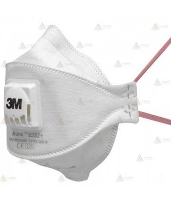 Mascarilla plegable con válvula, FFP3 3M™ Aura™ 9332+ NR D