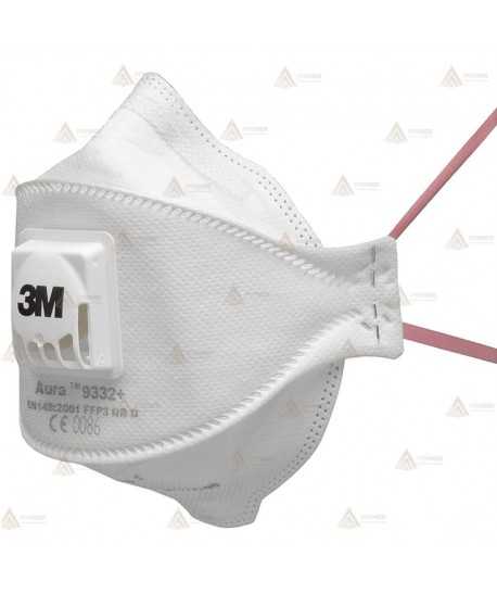 Mascarilla plegable con válvula, FFP3 3M™ Aura™ 9332+ NR D