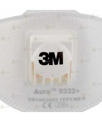 Mascarilla plegable con válvula, FFP3 3M™ Aura™ 9332+ NR D