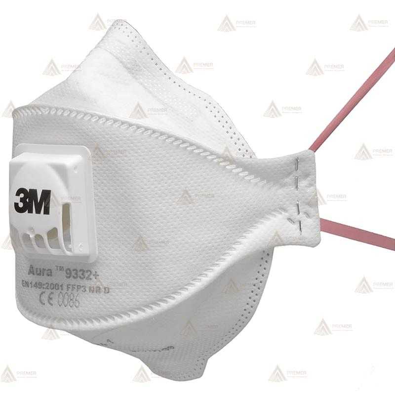 Mascarilla plegable con válvula, FFP3 3M™ Aura™ 9332+ NR D