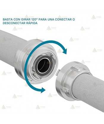 Acoples Storz de aluminio para manguera con caña estriada