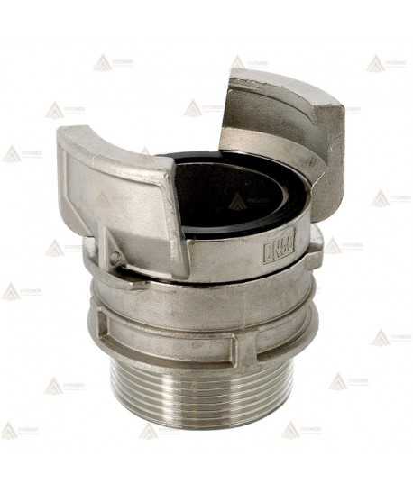 Acople Guillemin fijo de aluminio con rosca macho y cierre