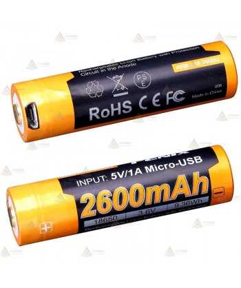 Batería 18650 Li-Ion Fénix 3.7V 2600 mAh para linternas Fenix