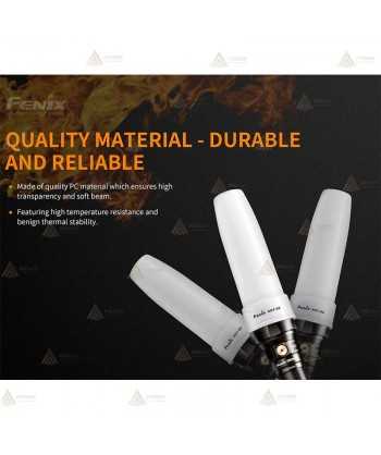 Cono blanco de tráfico para distintos modelos de linternas Fenix
