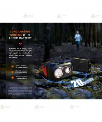 Frontal HL32R-T ligero de alto rendimiento para trail running de Fénix  (800 lúmenes)