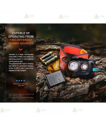 Frontal HL32R-T ligero de alto rendimiento para trail running de Fénix  (800 lúmenes)