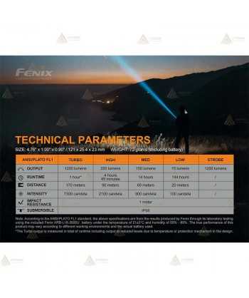 Linterna Fénix LD32 UVC con rayos ultravioleta para desinfección (1200 Lúmenes)