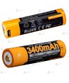 Pila recargable 18650 Li-Ion Fénix 3.6V 3400 mAh. Triple protección