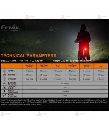 Luz trasera recargable para bicicleta Fenix BC05R V2.0