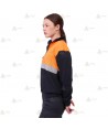 Sudadera gruesa de alta visibilidad bicolor con media cremallera para Protección Civil