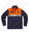 Sudadera ligera de alta visibilidad bicolor con media cremallera para Protección Civil